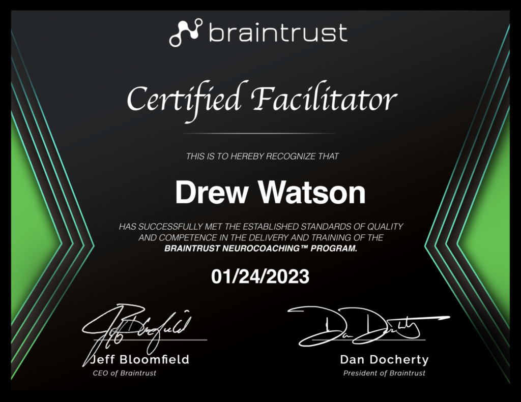 Drew Watson Certification