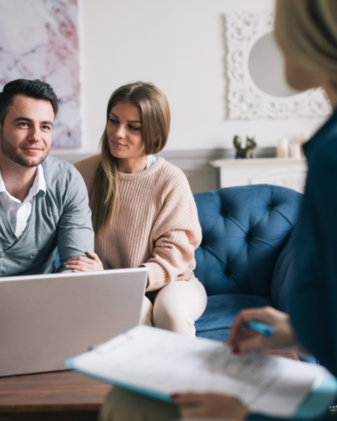 Insurance team in client consultation